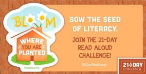Sow the Seed of Literacy. Join the 21-day Read Aloud Challenge