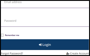 Login page showing the Login button.