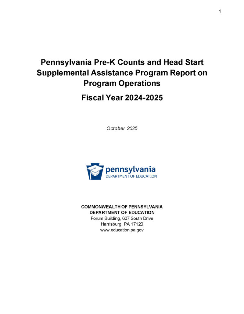 PA Pre-K Counts (PKC)/Head Start Supplemental Assistance Program (HSSAP ...
