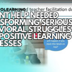 Graphic promoting PQA Microlearning titled 'Urgent Help Needed: Transforming Serious Behavioral Struggles into Positive Learning Successes,' featuring a child stacking blocks and The Pennsylvania Key logo.